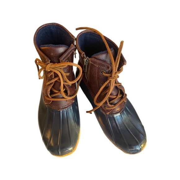 Sperry’s Women's Saltwater Duck Boot • Tan/Navy • Size 5 - Picture 7 of 13